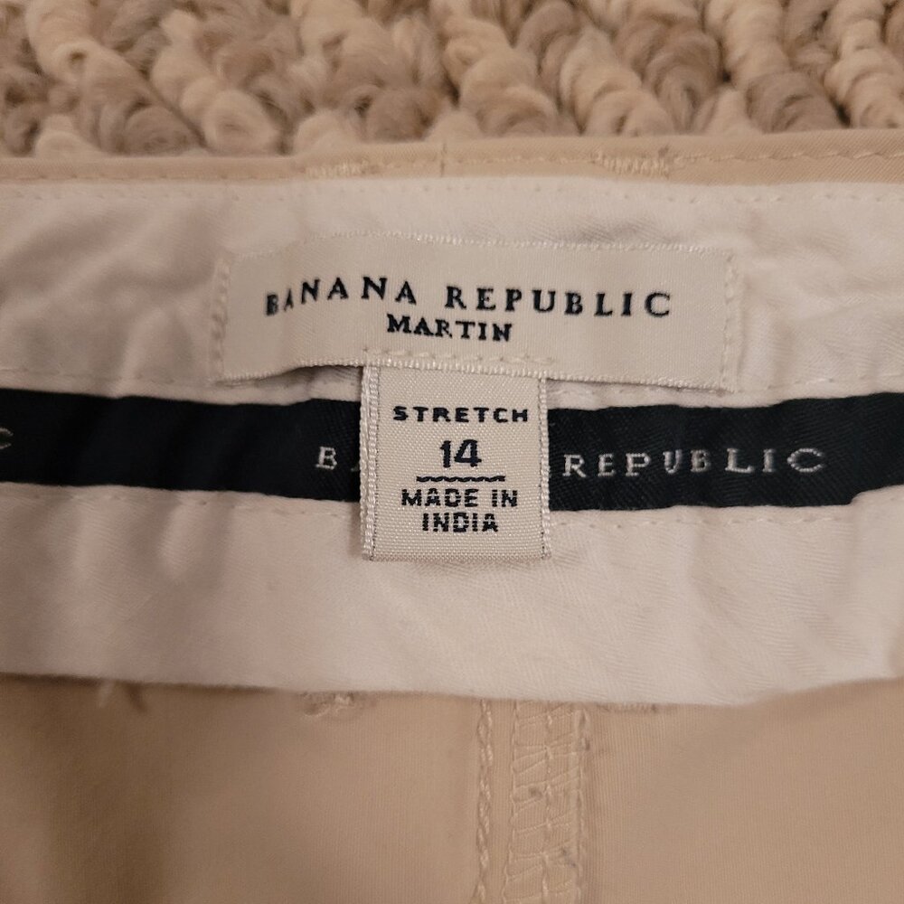 Banana Republic Martin Ankle Pants in Light Beige